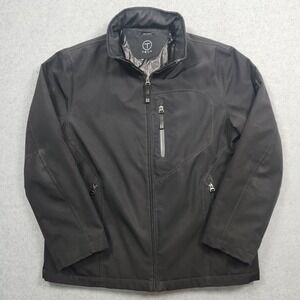 Tumi Jacket Mens Large Black Water Resistant Polyester Filler Tech Packable Hood